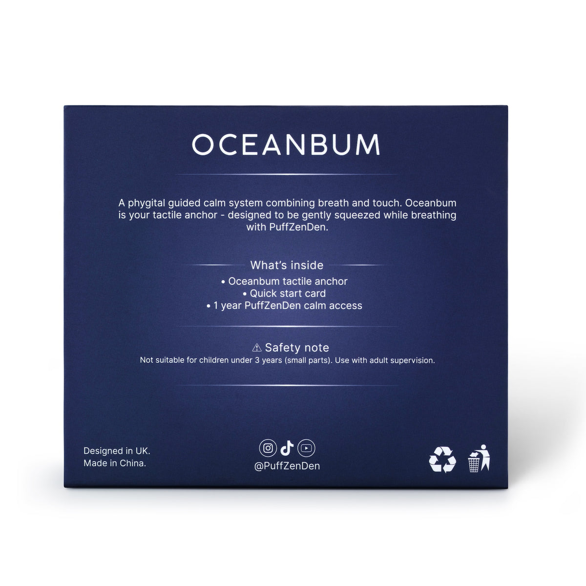 Oceanbum product packaging with text and branding on a white background
